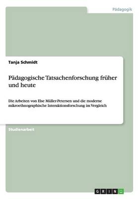 Book cover for Padagogische Tatsachenforschung fruher und heute