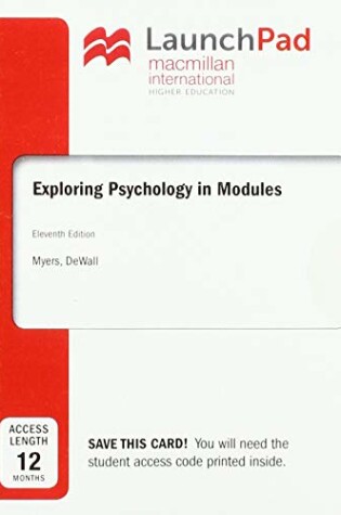 Cover of LaunchPad for Exploring Psychology in Modules (12 Month Access Card)