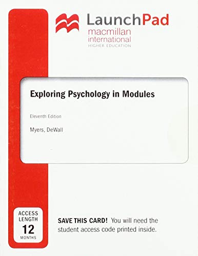 Book cover for LaunchPad for Exploring Psychology in Modules (12 Month Access Card)