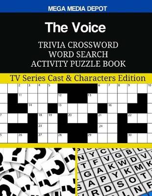 Book cover for The Voice Trivia Crossword Word Search Activity Puzzle Book