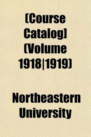 Cover of [Course Catalog] Volume 1918/1919