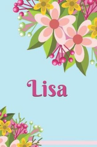 Cover of Lisa Personalized Blank Lined Journal Notebook