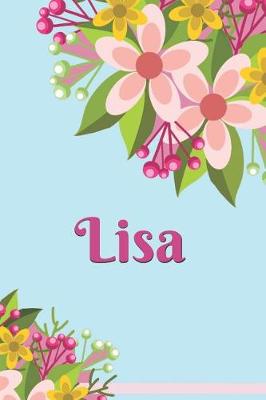 Book cover for Lisa Personalized Blank Lined Journal Notebook