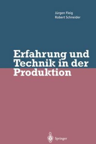 Cover of Erfahrung Und Technik in Der Produktion