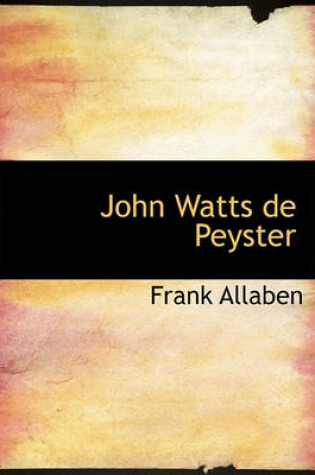 Cover of John Watts de Peyster