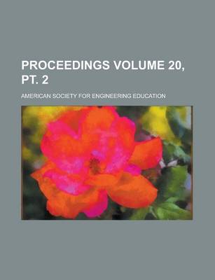 Book cover for Proceedings Volume 20, PT. 2