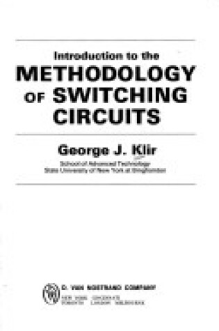 Cover of Introduction to the Methodology of Switching Circuits