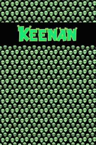 Cover of 120 Page Handwriting Practice Book with Green Alien Cover Keenan