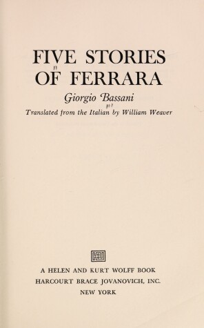 Book cover for Five Stories of Ferrara