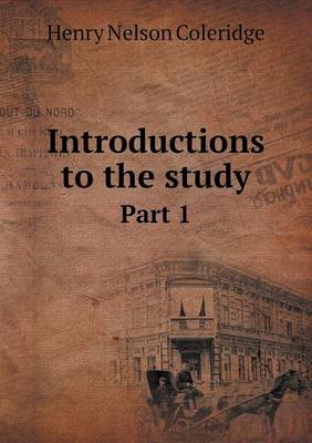 Book cover for Introductions to the study Part 1