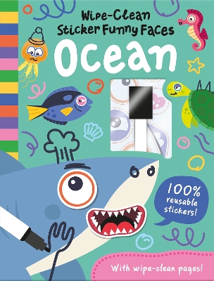 Book cover for Wipe-Clean Sticker Funny Faces Ocean