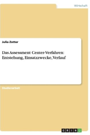 Cover of Das Assessment Center-Verfahren