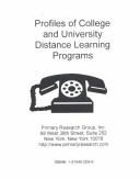 Cover of Profiles of College and University Distance Learning Programs