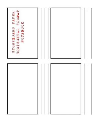 Book cover for Storyboard Paper Horizontal Format Notebook