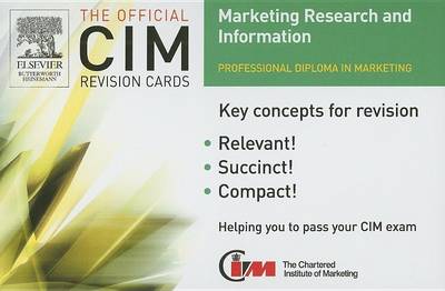 Cover of CIM Revision Cards 05/06: Marketing Research and Information