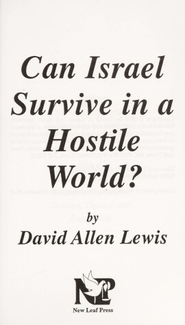 Book cover for Can Israel Survive in a Hostile World?