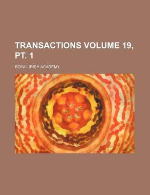 Book cover for Transactions Volume 19, PT. 1