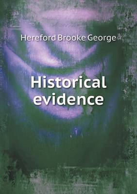 Book cover for Historical evidence