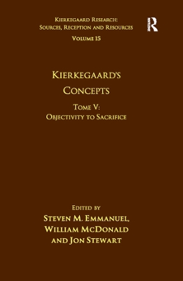 Cover of Volume 15, Tome V: Kierkegaard's Concepts