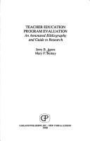 Cover of Teacher Educ Prog Evaluation