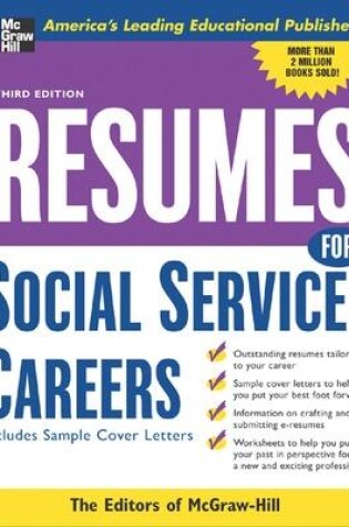 Cover of Resumes for Social Service Careers