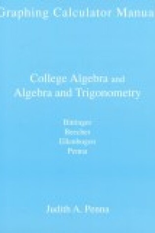 Cover of Algebra and Trigonometry, Graphs and Models