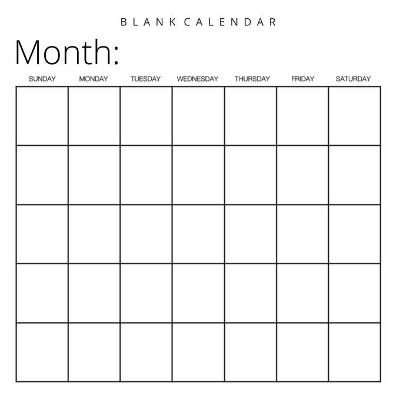 Cover of Blank Calendar