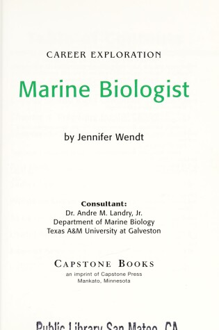 Cover of Marine Biologist