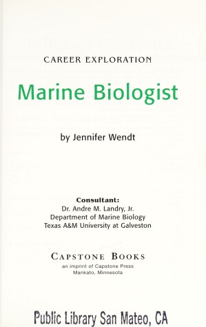 Book cover for Marine Biologist