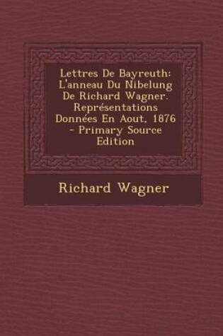 Cover of Lettres de Bayreuth