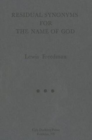 Cover of Residual Synonyms for the Name of God