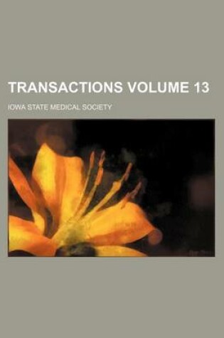 Cover of Transactions Volume 13