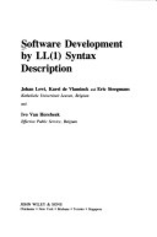 Cover of Software Development by LL(1) Syntax Description