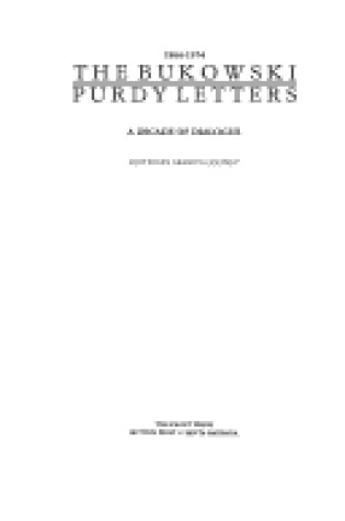 Cover of Bukowski/Purdy Letters