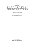 Book cover for Bukowski/Purdy Letters