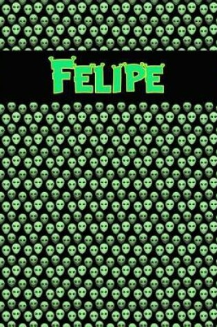 Cover of 120 Page Handwriting Practice Book with Green Alien Cover Felipe