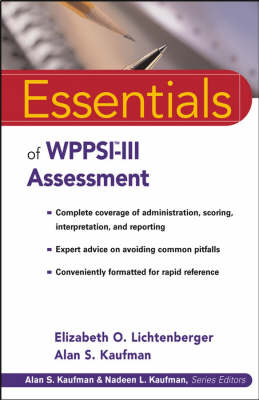 Book cover for Essentials of WPPSI-III Assessment