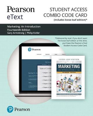 Book cover for Pearson Etext for Marketing