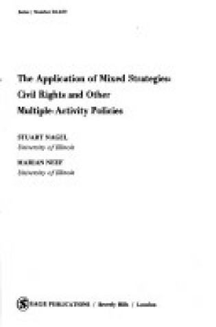 Cover of Application of Mixed Strategies