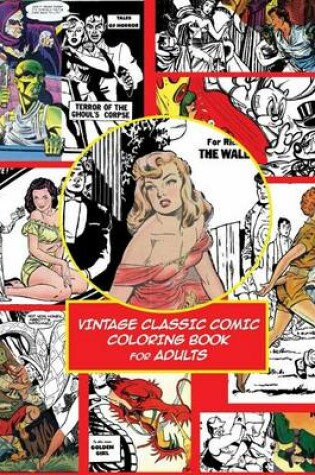 Cover of Vintage Classic Comic Colouring Book for Adults