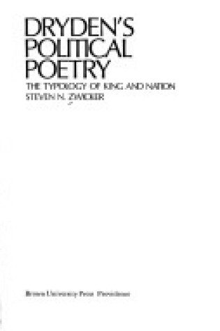 Cover of Dryden's Political Poetry