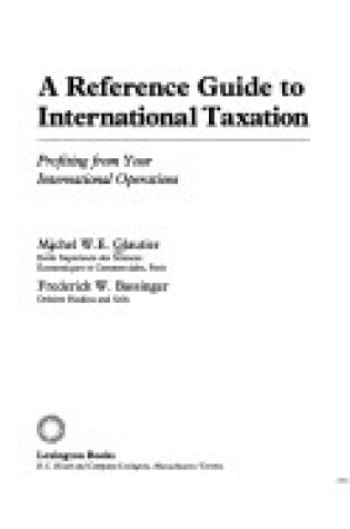 Cover of A Reference Guide to International Taxation