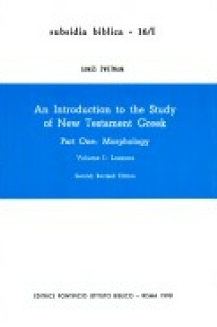 Cover of An Introduction to the Study of New Testament Greek