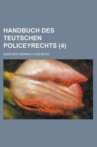 Cover of Handbuch Des Teutschen Policeyrechts (4)