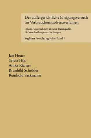 Cover of Der außergerichtliche Einigungsversuch im Verbraucherinsolvenzverfahren