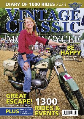 Book cover for Vintage & Classic Motorcycle: Diary of 1000 Rides 2023