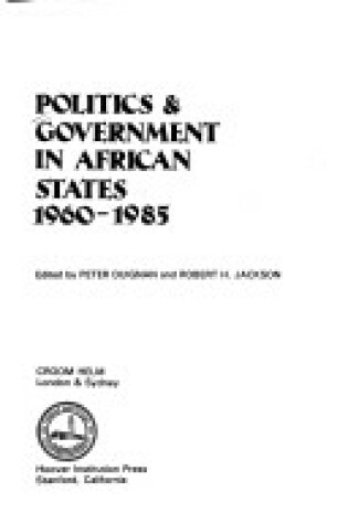 Cover of Politics and Government in African States