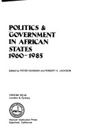 Book cover for Politics and Government in African States