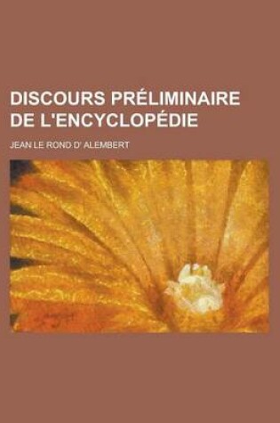 Cover of Discours Preliminaire de L'Encyclopedie