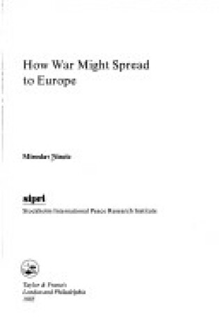 Cover of How War Might Spread to Europe